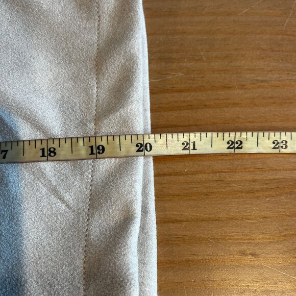 Philosphy Womens Plus Sz 2X Faux Suede Moto Military Jacket Powder Sand - Picture 10 of 11